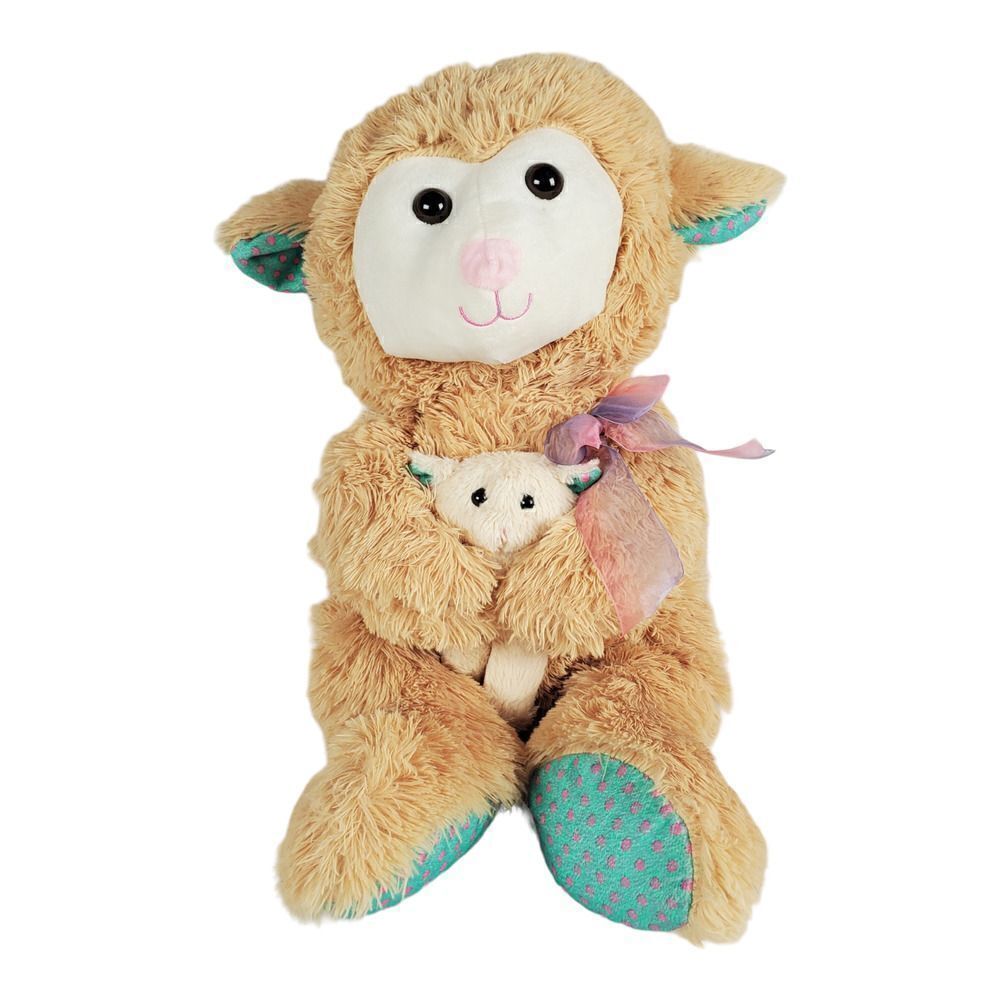 Hug & Luv Mama Lamb and Baby Lamb Plush Easter Spring Stuffed Animal 22" Furry